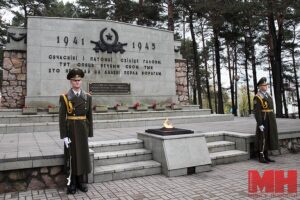 Останки 260 красноармейцев перезахоронили в мемориальном комплексе «Масюковщина» 25.04.2024